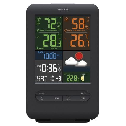Sencor - Vremenska postaja z barvnim LCD zaslonom 5V/1xCR2032