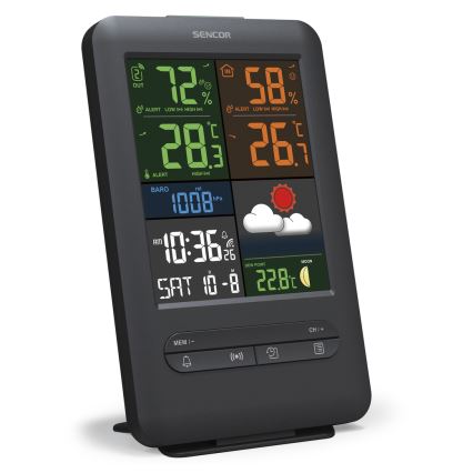 Sencor - Vremenska postaja z barvnim LCD zaslonom 5V/1xCR2032