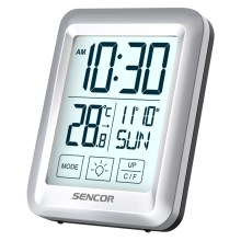 Sencor - Vremenska postaja z LCD zaslonom in alarmom 2xAAA