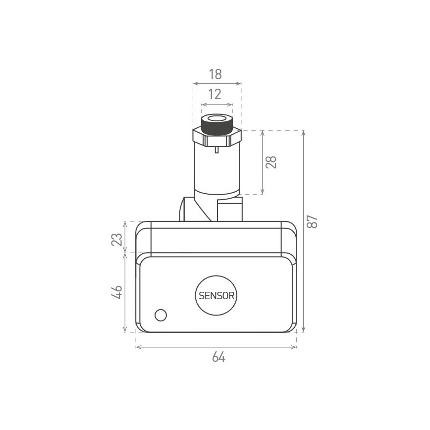 Senzor gibanja 230V IP65 črn