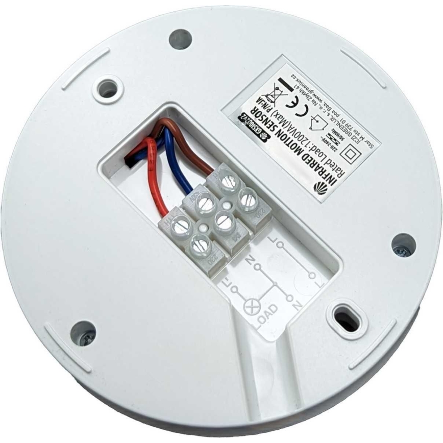Senzor gibanja 360° 1200W/230V bela