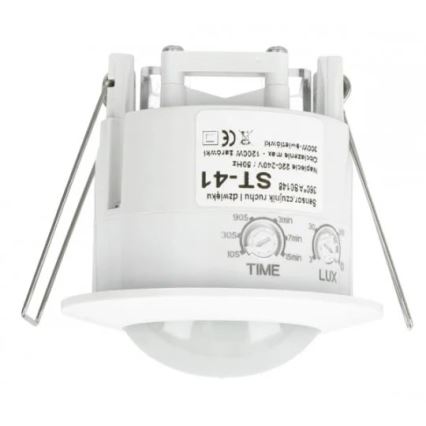 Senzor gibanja in sumraka ST41 360 ° bela