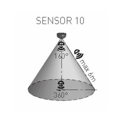 Senzor gibanja PIR 1200W/230V