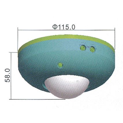 Senzor gibanja PIR B 360° 1200W/230V bela