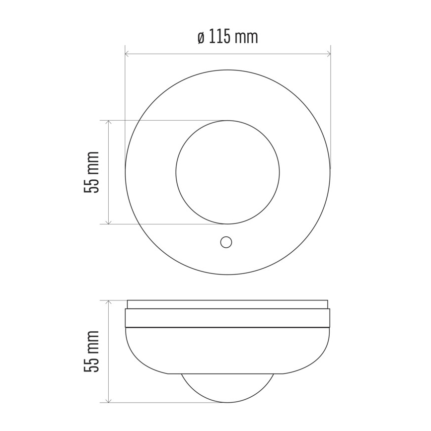 Senzor gibanja PIR B 360° 1200W/230V bela