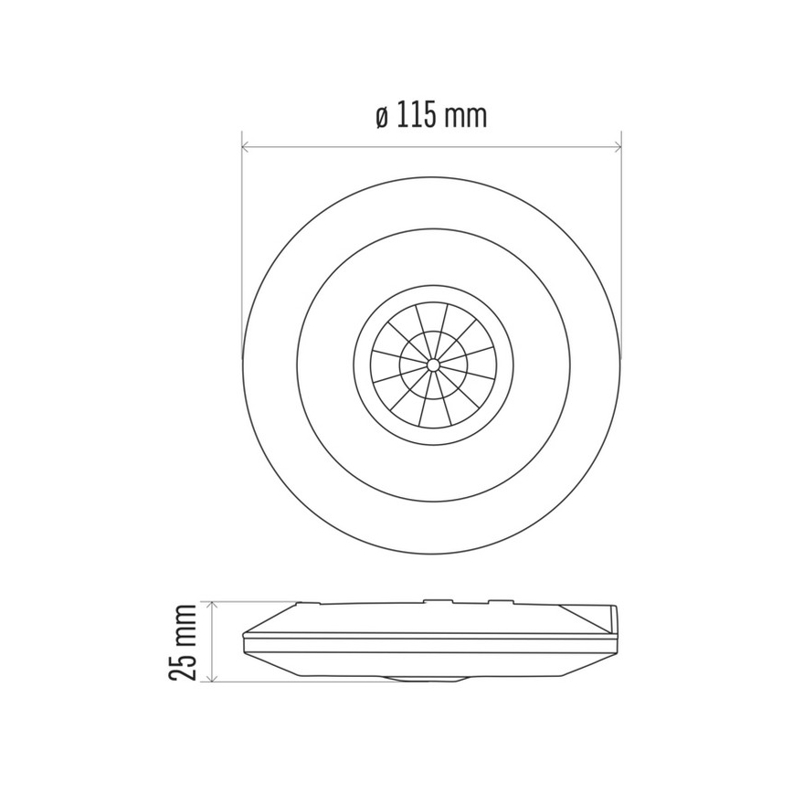 Senzor gibanja PIR B 360° 2000W/230V bel