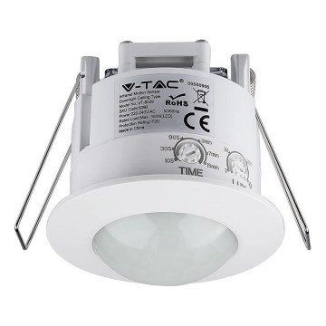Senzor gibanja vgradni PIR 360° 300W/230V bela