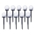 SET 10x LED Solarna svetilka LED/0,12W/1,2V 6500K IP44 črna/bela