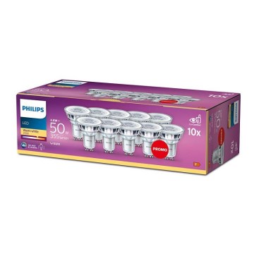 SET 10x LED Žarnica Philips GU10/4,6W/230V 2700K