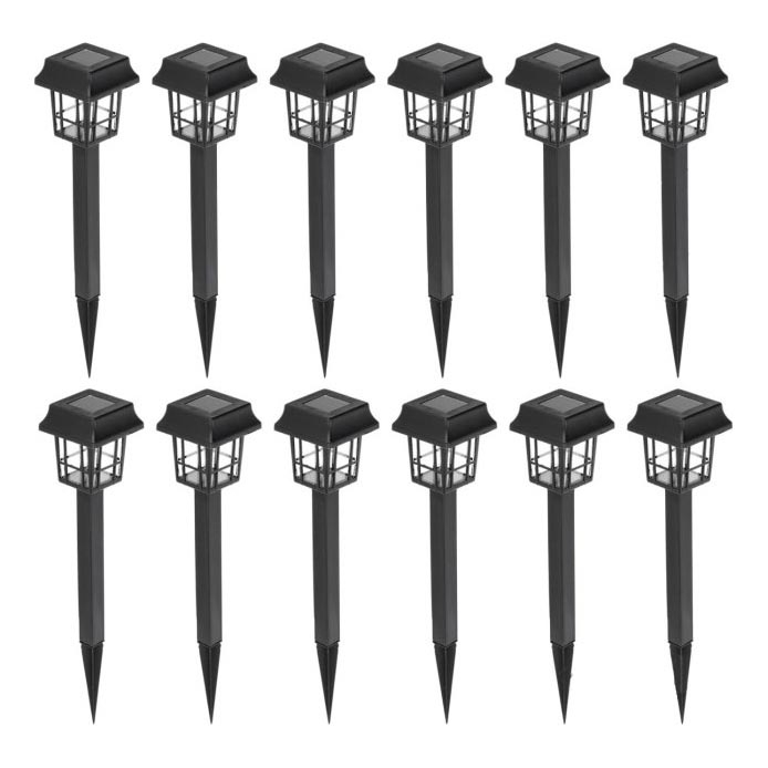 SET 12x LED Solarna svetilka LED/0,06W/1,2V 1xAA 6500K IP44 100 mAh