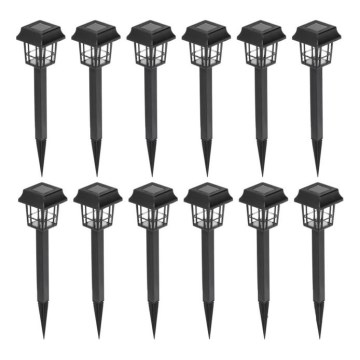 SET 12x LED Solarna svetilka LED/0,06W/1,2V 6500K IP44