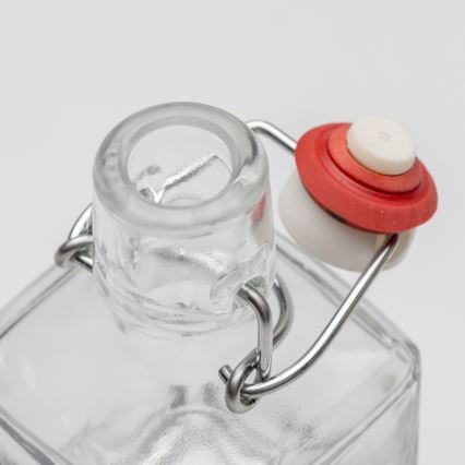 Set 1x steklenica in 2x Majhni kozarci prozorna s lisica motif