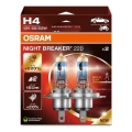 SET 2x Avto žarnica NIGHT BREAKER H4 P43t/60/55W/12V - Osram