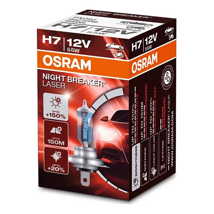 SET 2x Avto žarnica NIGHT BREAKER H7 PX26d/55W/12V - Osram
