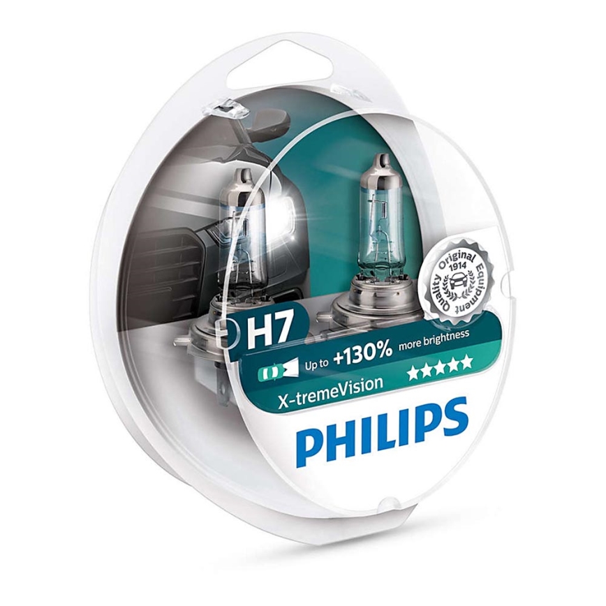 SET 2x Avtožarnica Philips X-TREMEVISION 12972XV+S2 H7 PX26d/55W/12V 3500K