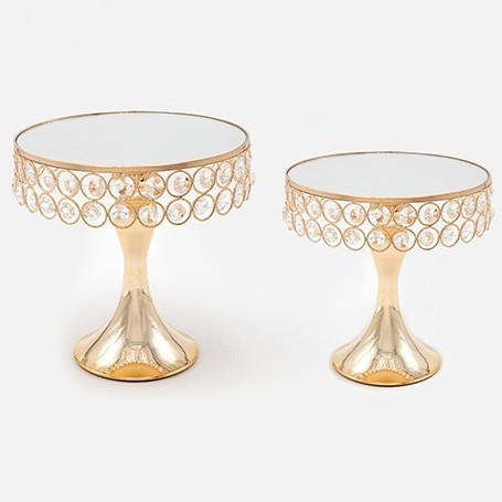 SET 2x Dekorativni pladenj pr. 20/25 cm zlata