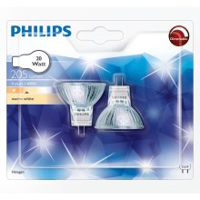 SET 2x Industrijska žarnica Philips HALOGEN G4/20W/12V 3000K