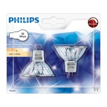 SET 2x Industrijska žarnica Philips HALOGEN GU5,3/50W/12V 3000K