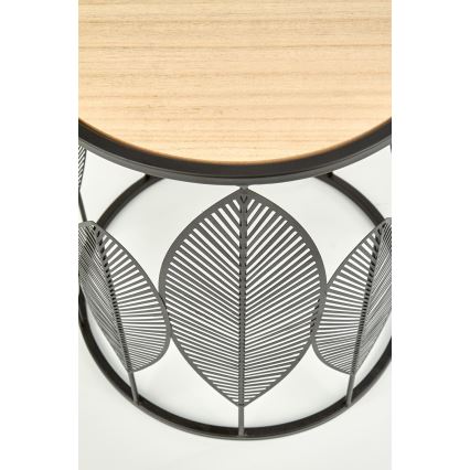 SET 2x Klubska mizica FOLLA pr. 33/40 cm črna