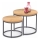 SET 2x Klubska mizica OREO pr. 43/53 cm antracit/zlat hrast