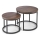 SET 2x Klubska mizica OREO pr. 43/53 cm črna/oreh