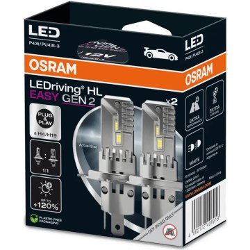 SET 2x LED Avto žarnica LEDriving H4/H19 P43t/PU43T-3/25W/12V 6500K - Osram