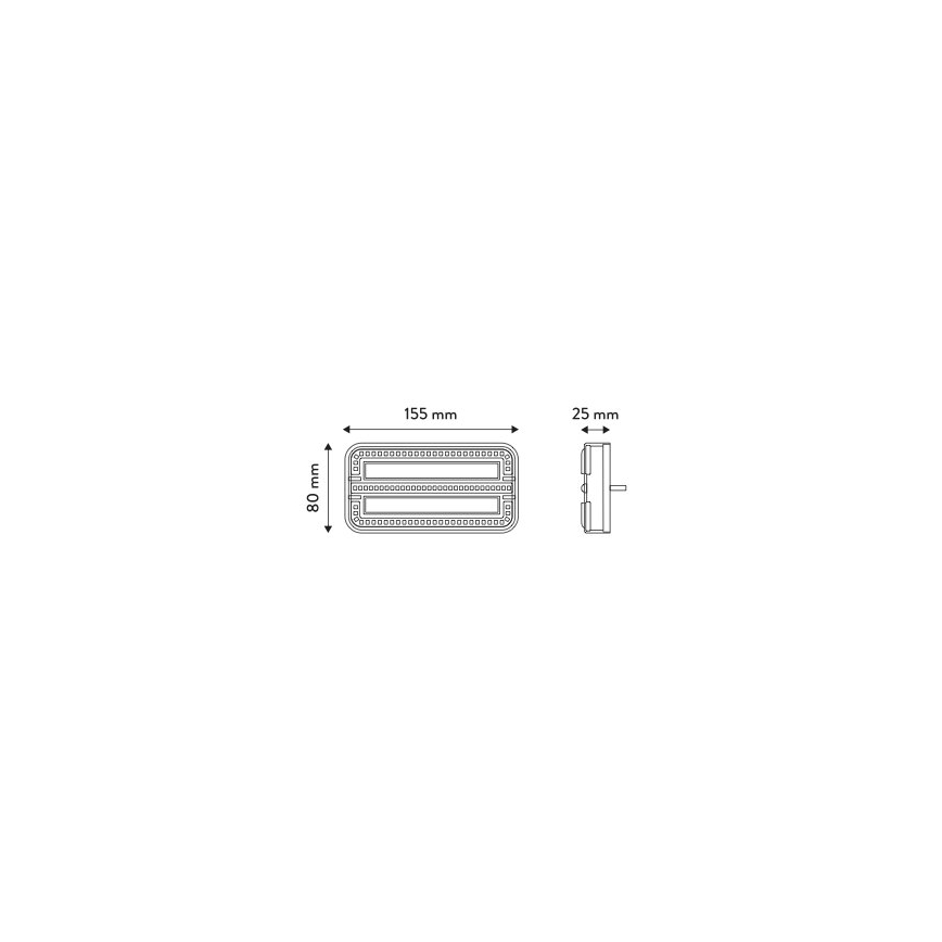 SET 2x LED Luč za prikolico 12m kabel LED/12-24V IP65