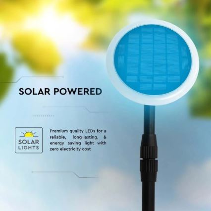 SET 2x LED Nastavljiv solarna svetilka GARDEN LED/3W/5V 42-80 cm 4000K IP65