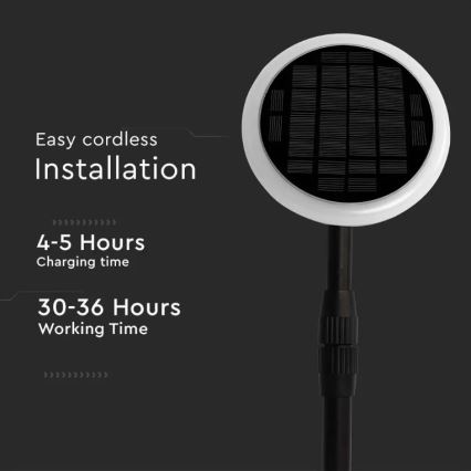 SET 2x LED Nastavljiv solarna svetilka GARDEN LED/3W/5V 42-80 cm 4000K IP65