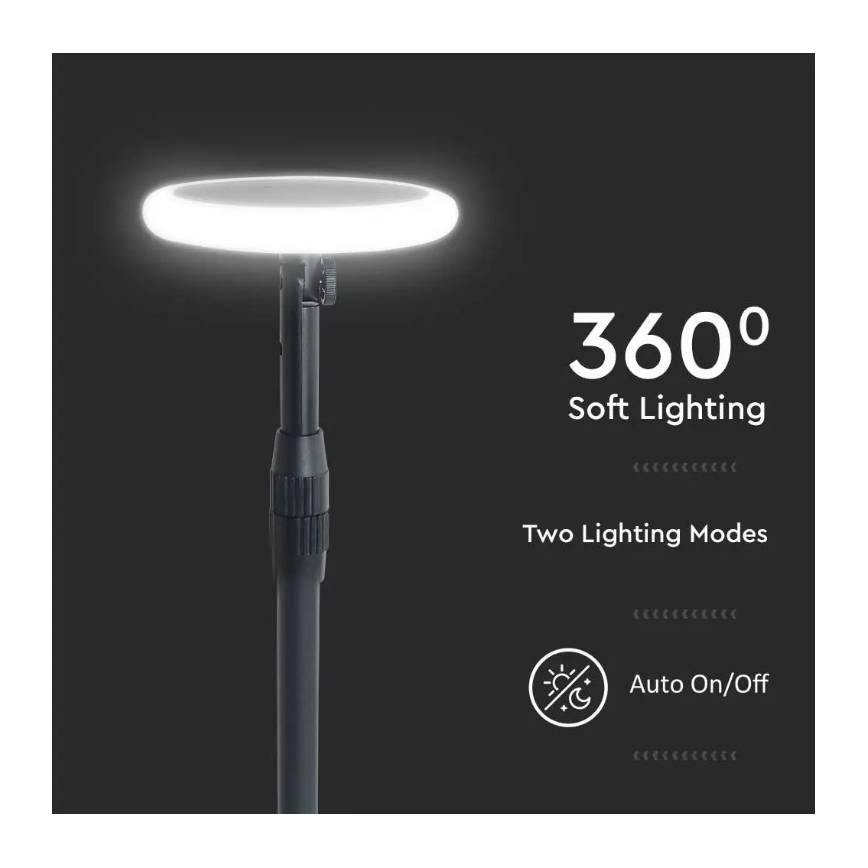 SET 2x LED Nastavljiv solarna svetilka GARDEN LED/3W/5V 42-80 cm 4000K IP65