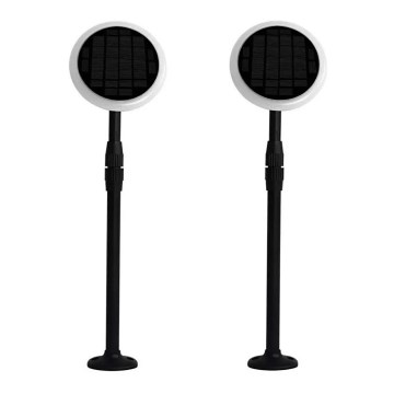 SET 2x LED Nastavljiva solarna svetilka GARDEN LED/3W/5V 42-80 cm 3000K IP65