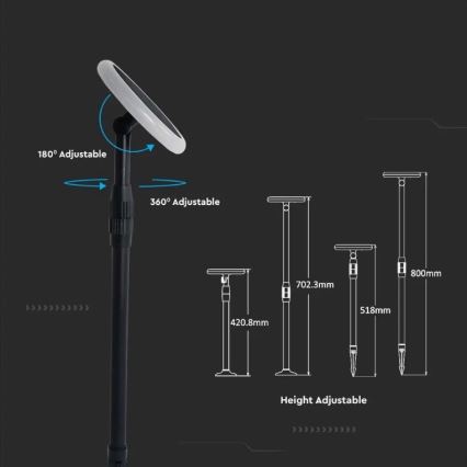 SET 2x LED Nastavljiva solarna svetilka GARDEN LED/3W/5V 42-80 cm 3000K IP65