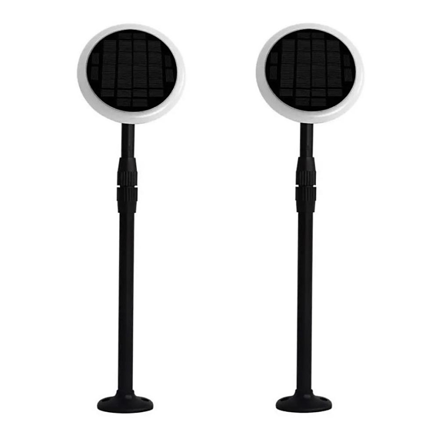 SET 2x LED Nastavljiva solarna svetilka GARDEN LED/3W/5V 42-80 cm 4000K IP65