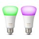 SET 2x LED RGB Zatemnitvena žarnica Philips Hue WHITE AND COLOR AMBIANCE E27/10W/230V 2200-6500K