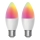 SET 2x LED RGBW Zatemnitvena žarnica MESH Pametni C37 E27/6,5W/230V 2700-6500K + Daljinski upravljalnik - Aigostar