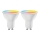 SET 2x LED RGBW Zatemnitvena žarnica MESH Pametni GU10/6,5W/230V 2700-6500K - Aigostar