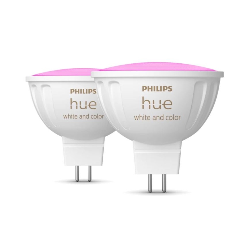 SET 2x LED RGBW Zatemnitvena žarnica Philips Hue White And Color Ambiance GU5,3/MR16/6,3W/12V 2000-6500K