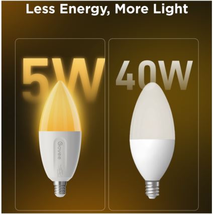 SET 2x LED RGBWW Zatemnitvena žarnica E14/5W/230V 2700-6500K Wi-Fi - Govee