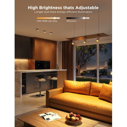 SET 2x LED RGBWW Zatemnitvena žarnica GU10/4,8W/230V 2700-6500K Wi-Fi - Govee