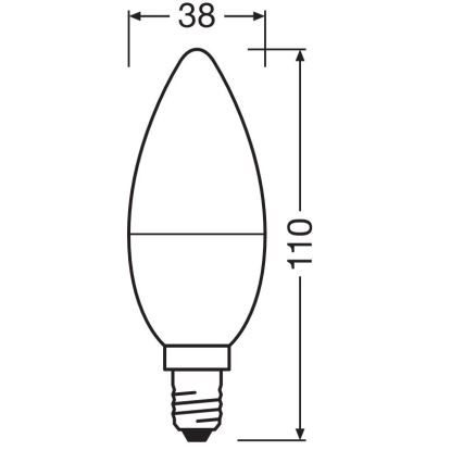SET 2x LED Žarnica B38 E14/7,5W/230V 3000K - Osram