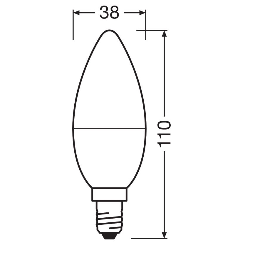SET 2x LED Žarnica B38 E14/7,5W/230V 3000K - Osram