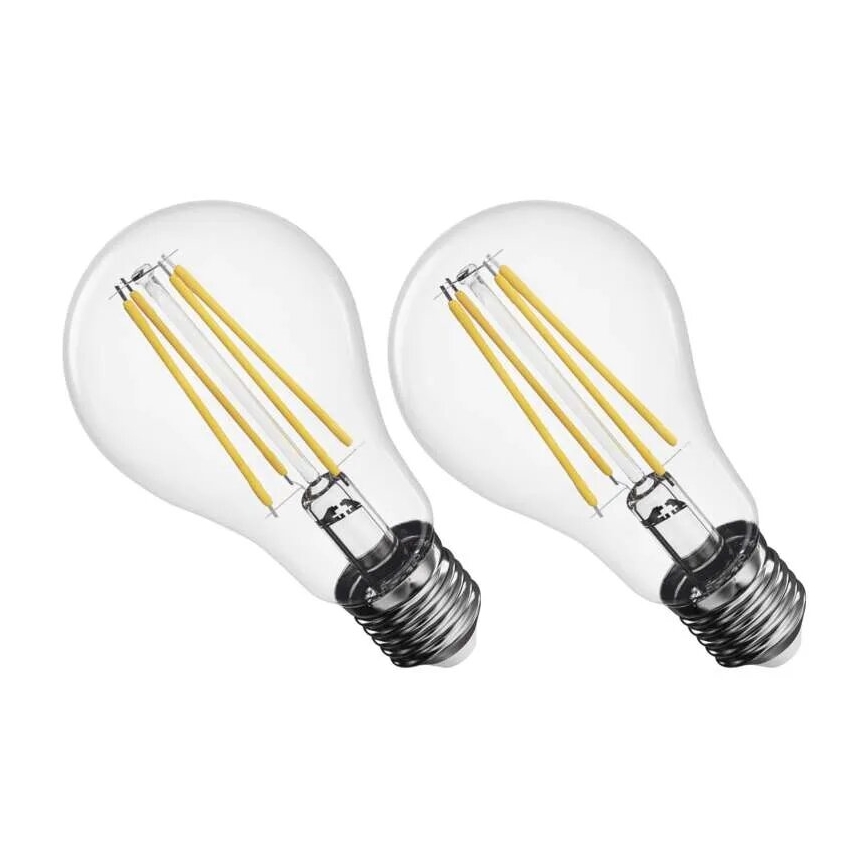 SET 2x LED Žarnica FILAMENT A60 E27/5,9W/230V 2700K