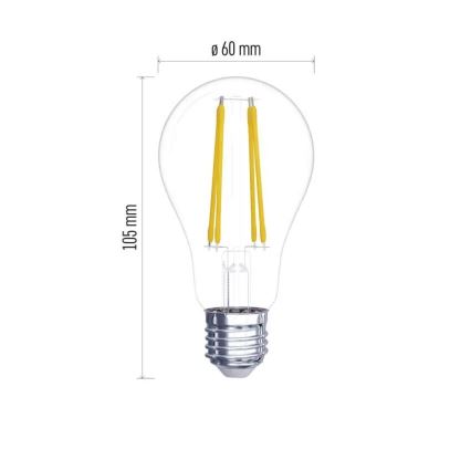 SET 2x LED Žarnica FILAMENT A60 E27/5,9W/230V 2700K