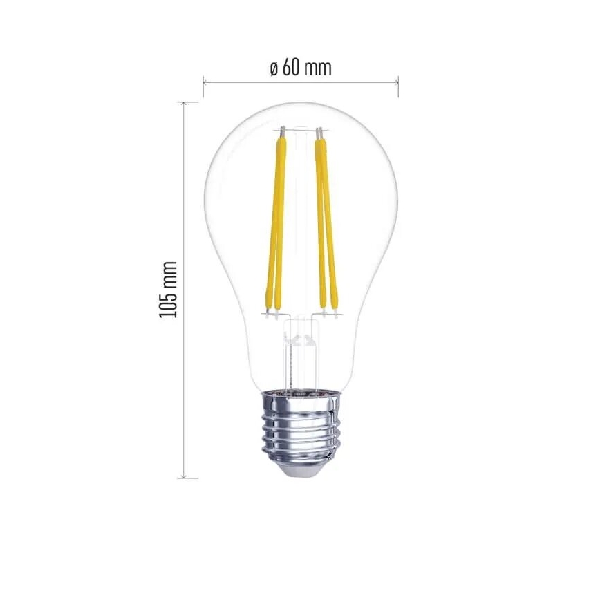SET 2x LED Žarnica FILAMENT A60 E27/5,9W/230V 2700K