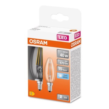 SET 2x LED Žarnica FILAMENT B35 E14/4W/230V 4000K - Osram
