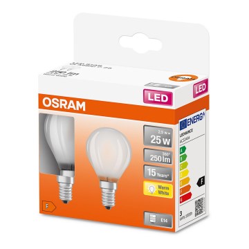 SET 2x LED Žarnica P45 E14/2,5W/230V 2700K - Osram