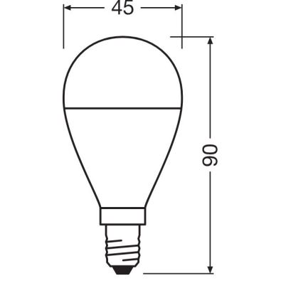 SET 2x LED Žarnica P45 E14/7W/230V 3000K - Osram