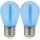SET 2x LED Žarnica PARTY E27/0,3W/36V modra