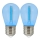 SET 2x LED Žarnica PARTY E27/0,3W/36V modra