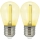 SET 2x LED Žarnica PARTY E27/0,3W/36V rumena